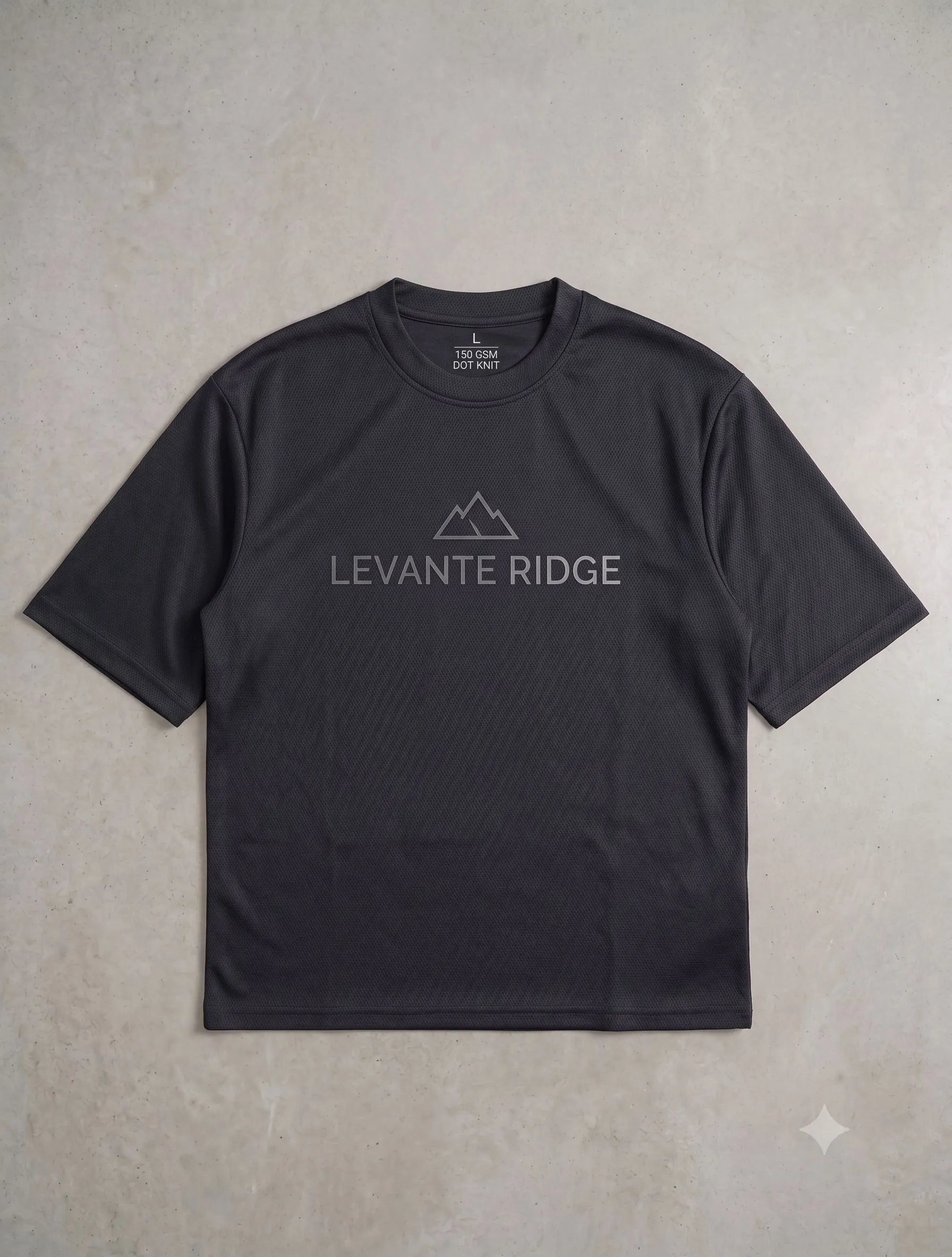 Premium Dot Knit Round Neck 150 GSM T-Shirt in White