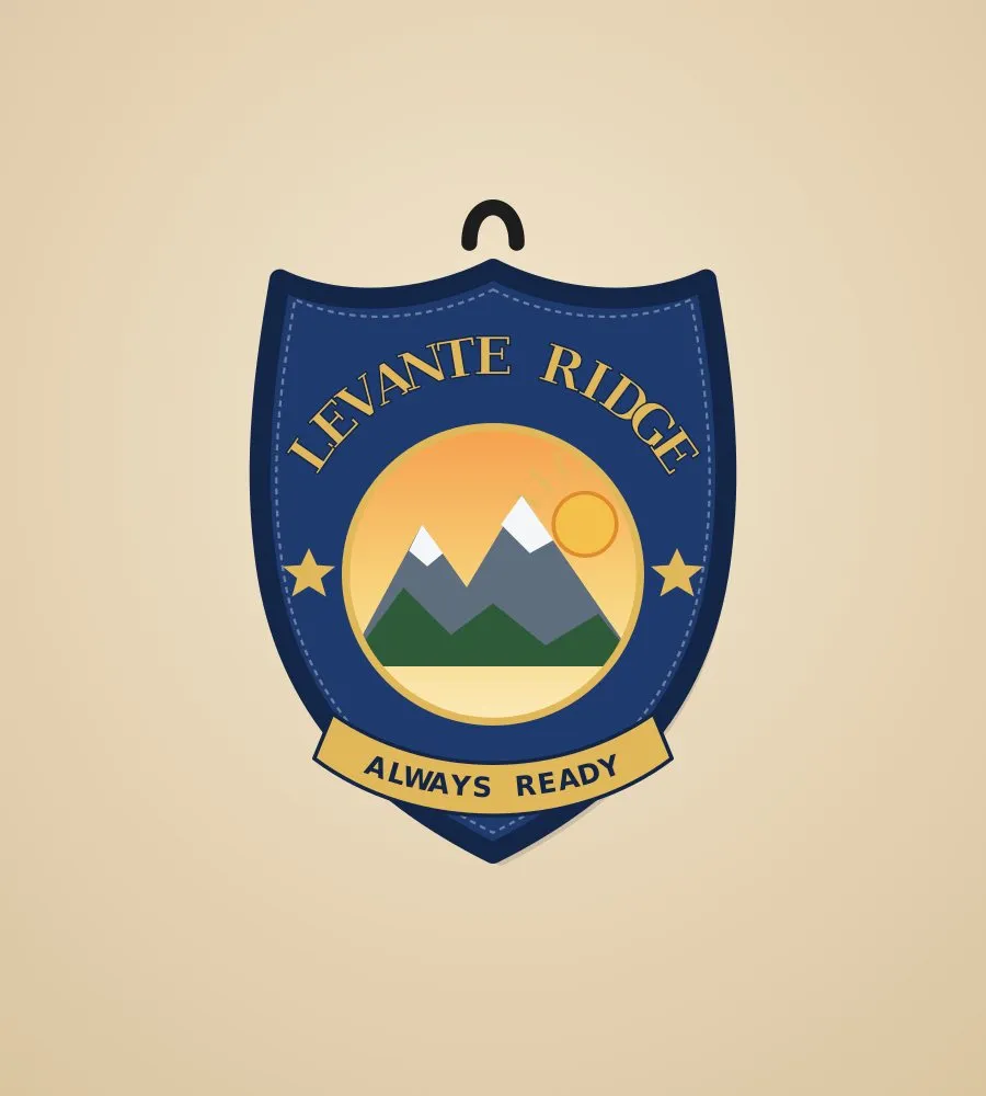 Scout troop badge, navy twill