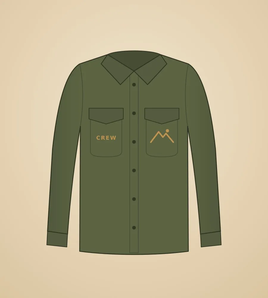 Olive crew shirt for site teams